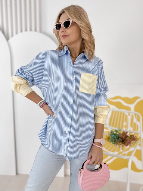 KOSZULA DANIELLE NIEBIESKA