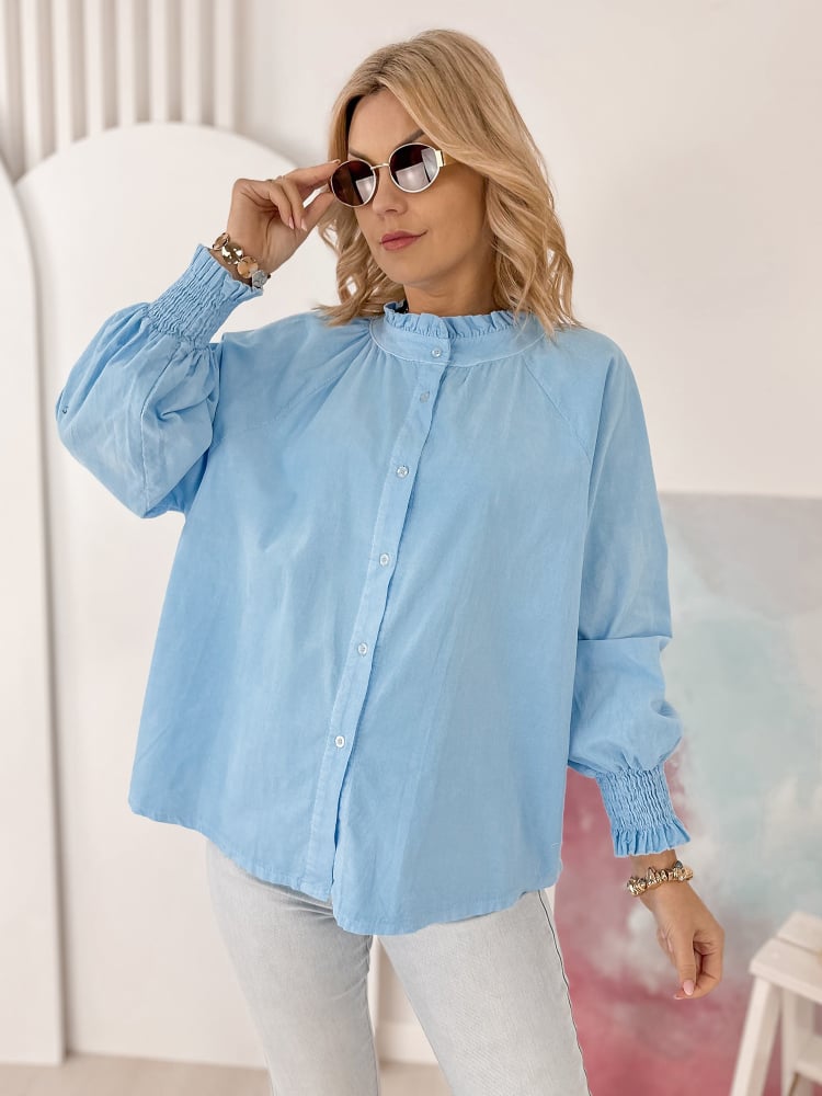 KOSZULA SZTRUKSOWA CANNE BŁĘKITNA