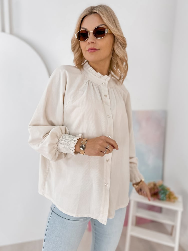 KOSZULA SZTRUKSOWA CANNE BEŻOWA