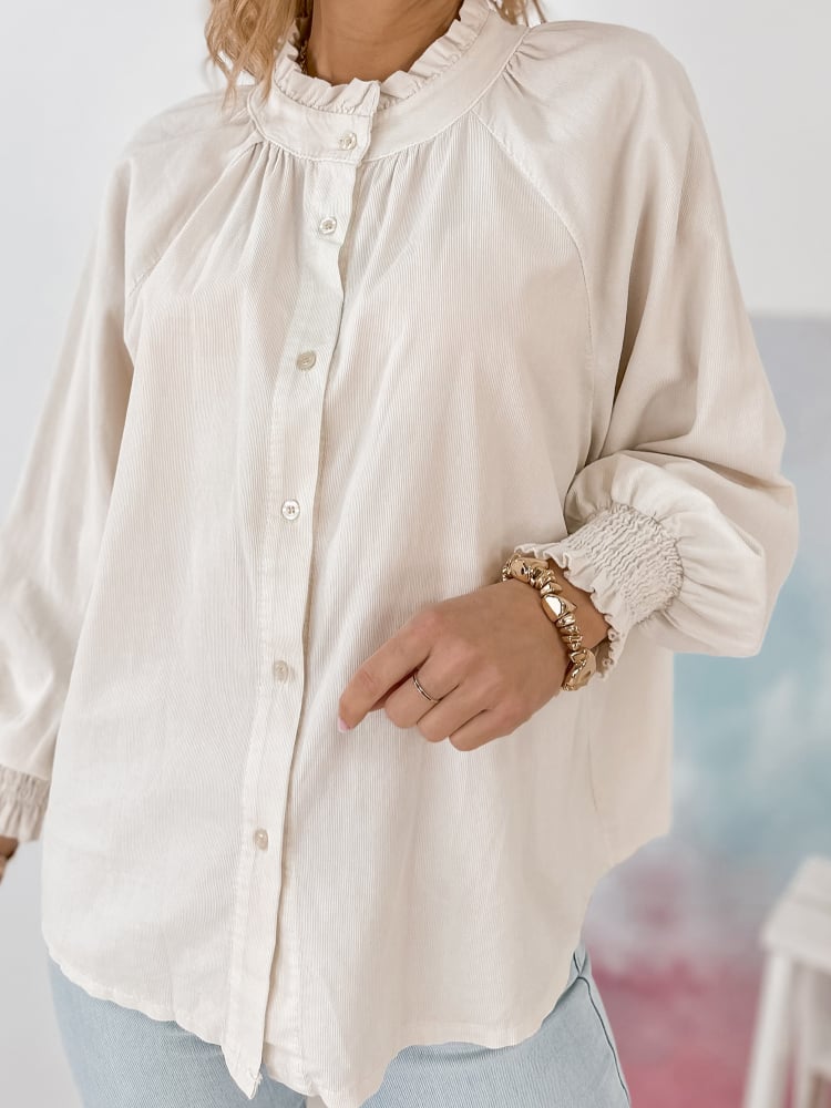 KOSZULA SZTRUKSOWA CANNE BEŻOWA