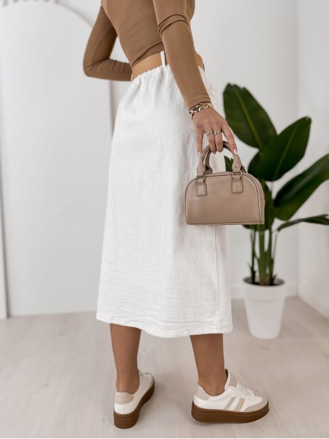 SPÓDNICA SZTRUKSOWA TIBES BIAŁA