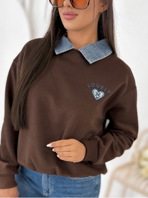 BLUZA LOVELLY BRĄZOWA