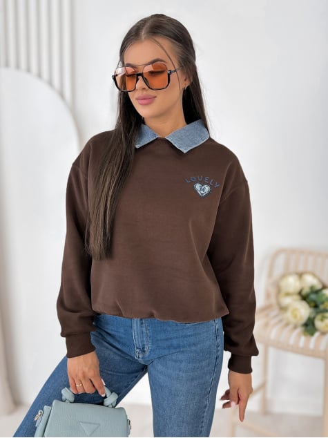 BLUZA LOVELLY BRĄZOWA