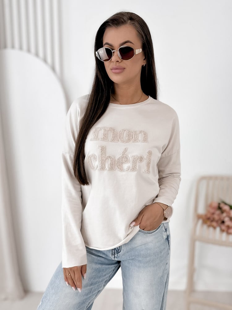 BLUZKA MONCHERI BEŻOWA