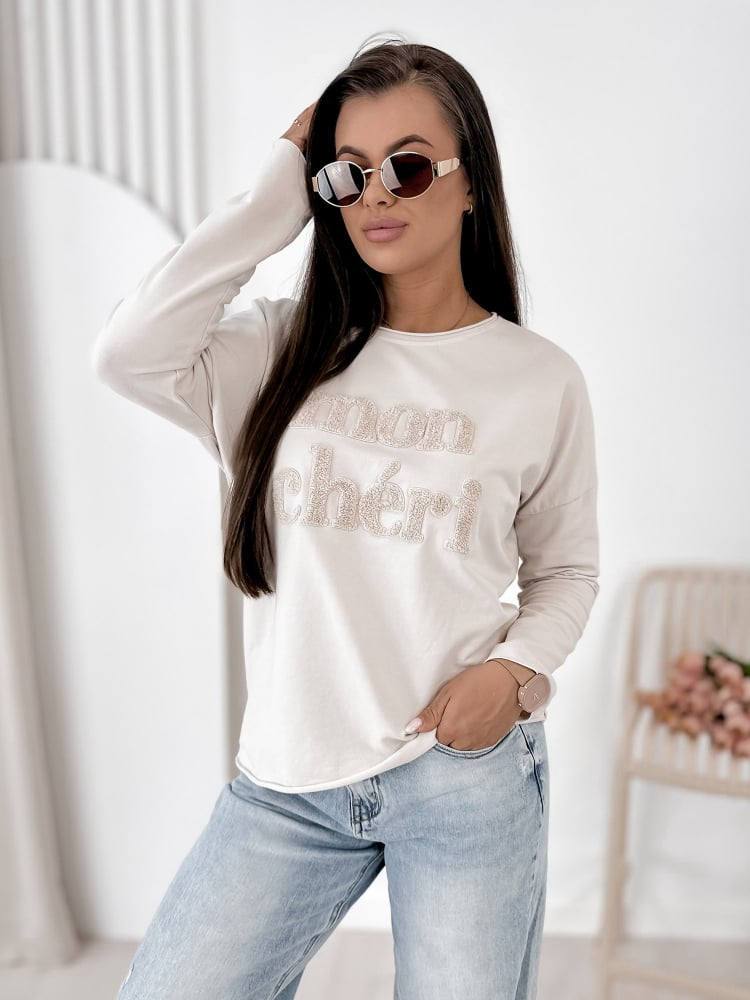 BLUZKA MONCHERI BEŻOWA