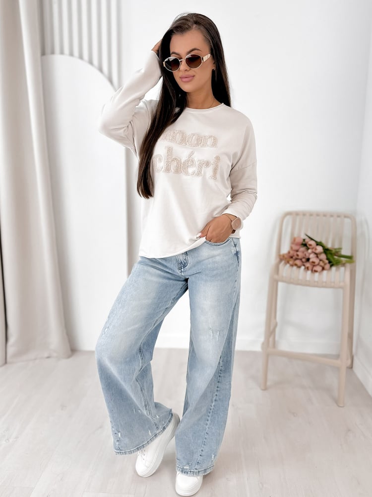 BLUZKA MONCHERI BEŻOWA