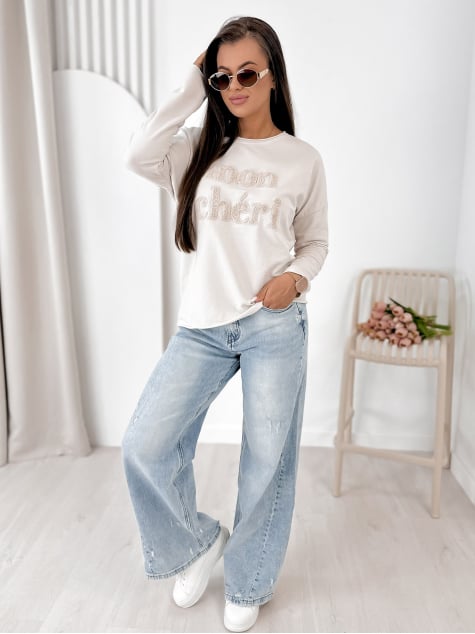 BLUZKA MONCHERI BEŻOWA