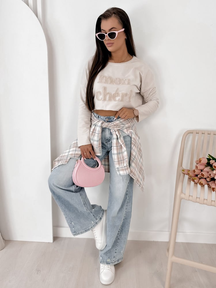 BLUZKA MONCHERI BEŻOWA