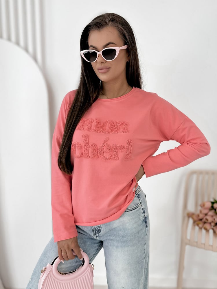 BLUZKA MONCHERI KORALOWA