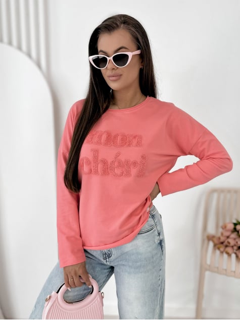 BLUZKA MONCHERI KORALOWA