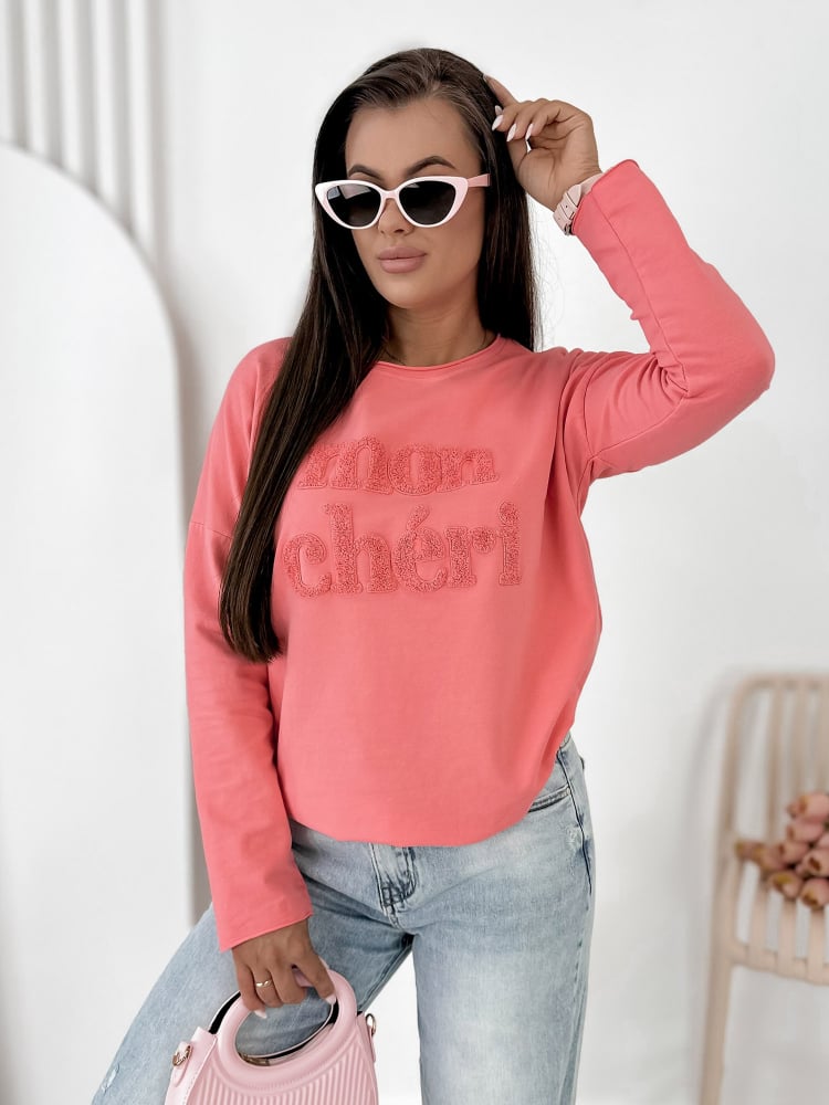 BLUZKA MONCHERI KORALOWA