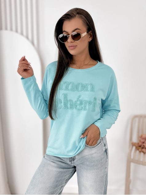 BLUZKA MONCHERI BŁĘKITNA