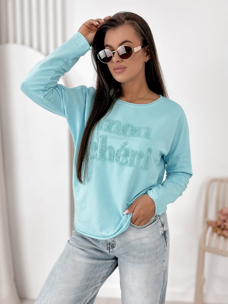 BLUZKA MONCHERI BŁĘKITNA