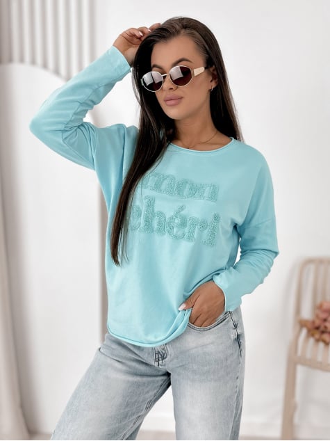 BLUZKA MONCHERI BŁĘKITNA