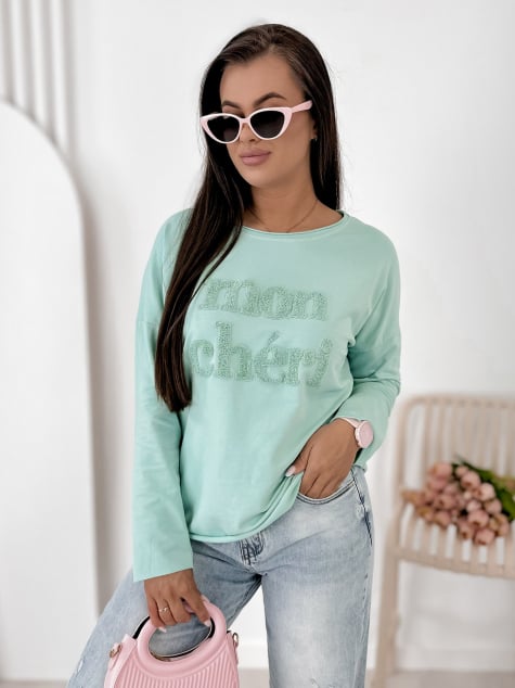 BLUZKA MONCHERI MIĘTOWA