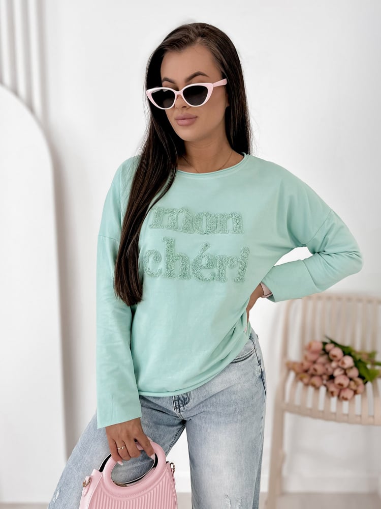 BLUZKA MONCHERI MIĘTOWA