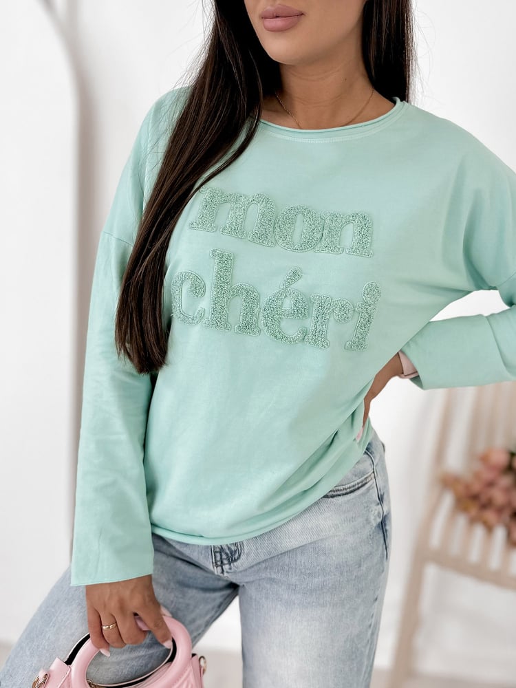 BLUZKA MONCHERI MIĘTOWA