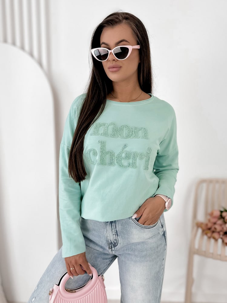 BLUZKA MONCHERI MIĘTOWA