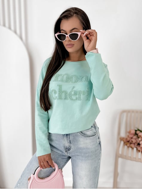 BLUZKA MONCHERI MIĘTOWA