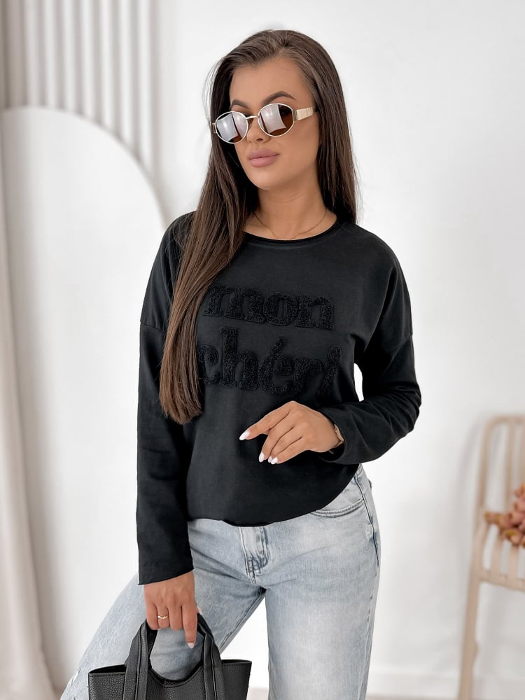 BLUZKA MONCHERI CZARNA