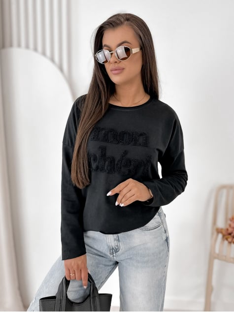 BLUZKA MONCHERI CZARNA