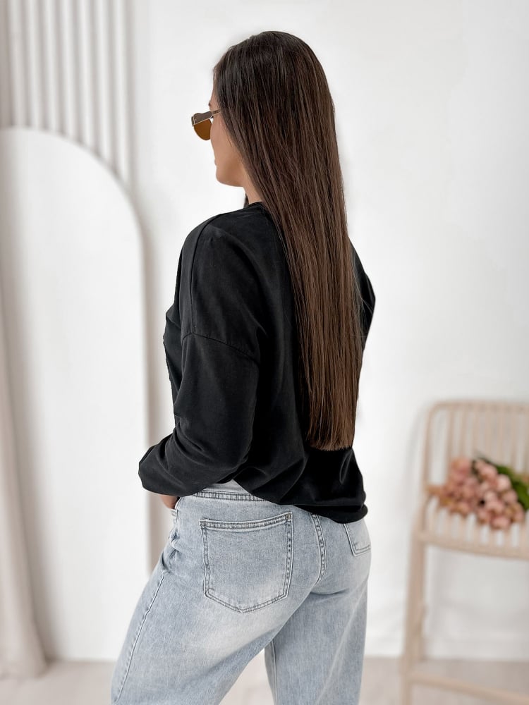 BLUZKA MONCHERI CZARNA