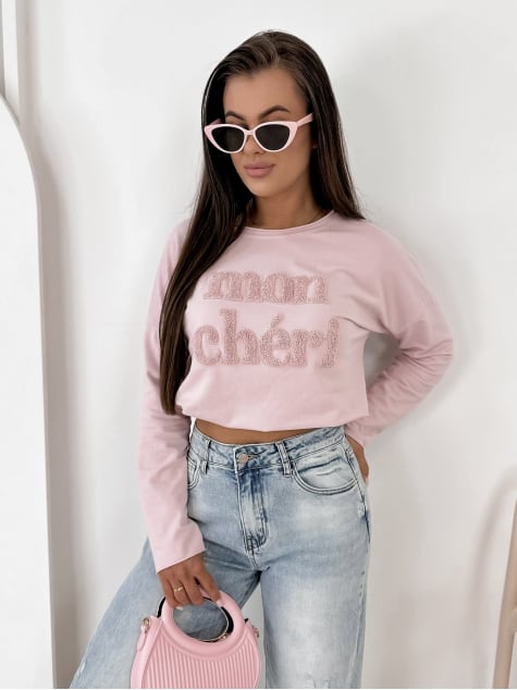 BLUZKA MONCHERI PUDROWY RÓŻ
