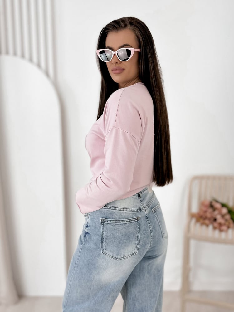 BLUZKA MONCHERI PUDROWY RÓŻ