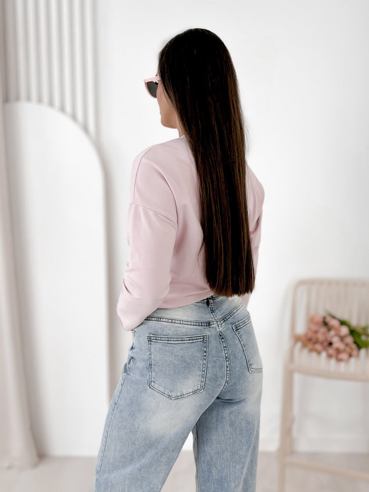 BLUZKA MONCHERI PUDROWY RÓŻ