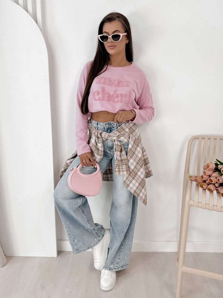 BLUZKA MONCHERI RÓŻOWA