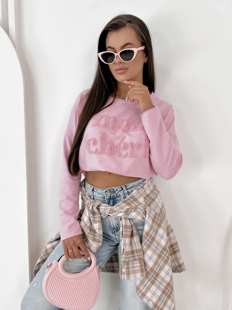 BLUZKA MONCHERI RÓŻOWA