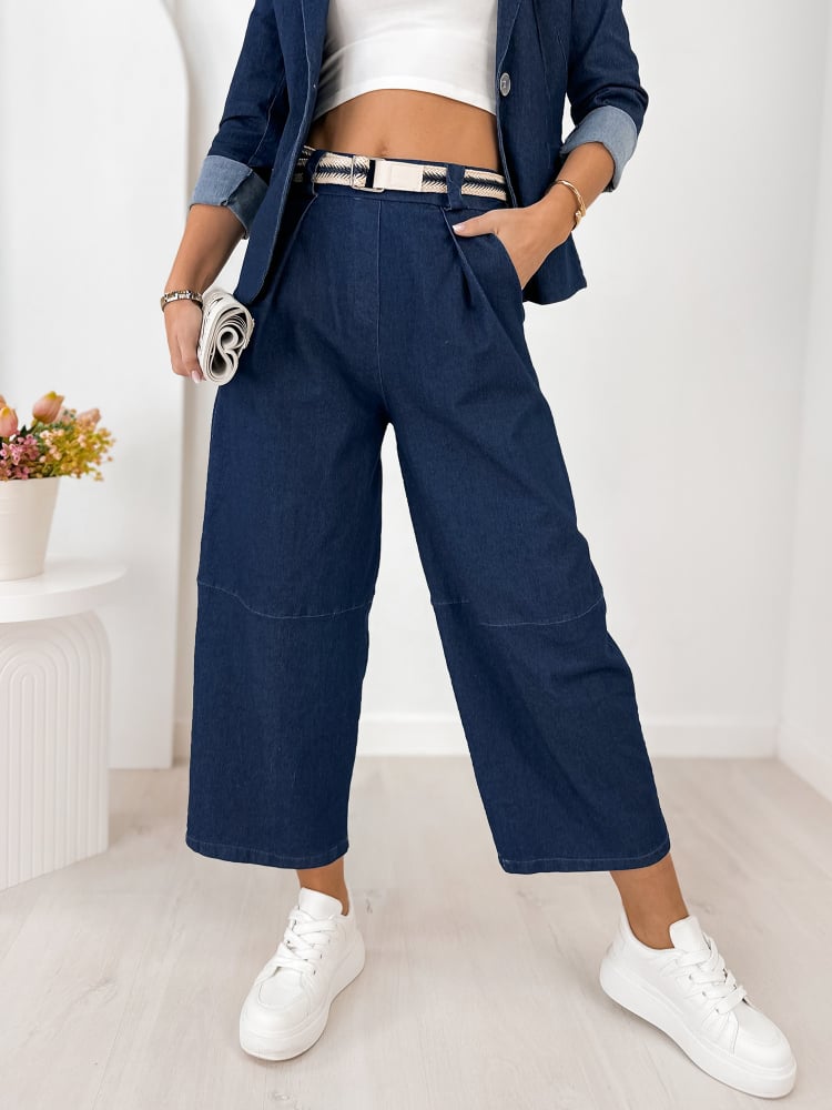 SPODNIE FONTAINE GRANATOWE