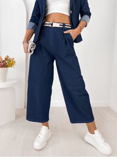 SPODNIE FONTAINE GRANATOWE