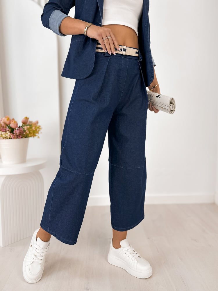 SPODNIE FONTAINE GRANATOWE