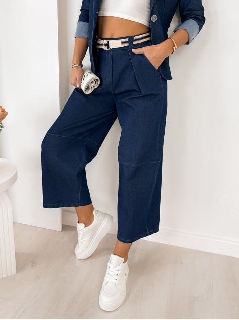 SPODNIE FONTAINE GRANATOWE