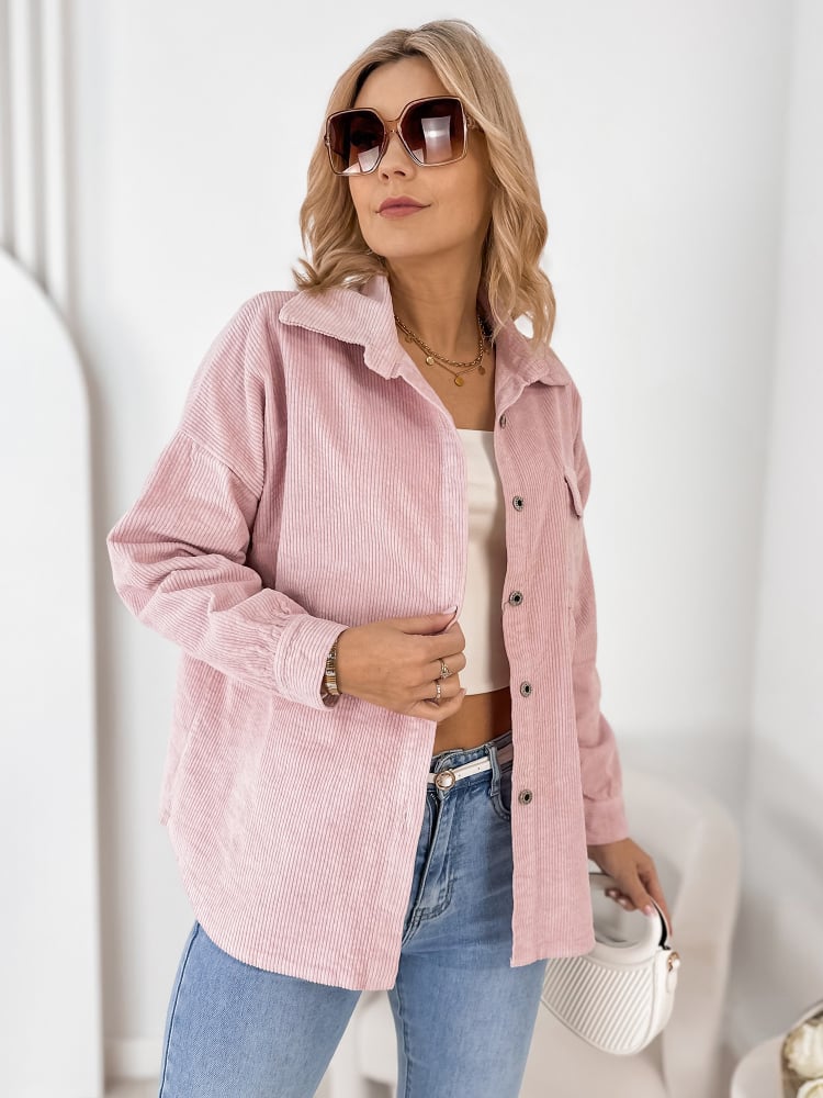 KOSZULA SZTRUKSOWA BOHEME PUDROWY RÓŻ