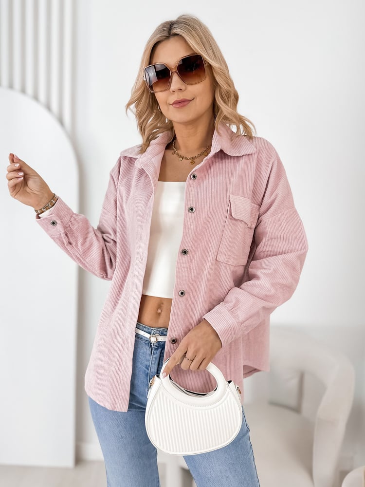 KOSZULA SZTRUKSOWA BOHEME PUDROWY RÓŻ