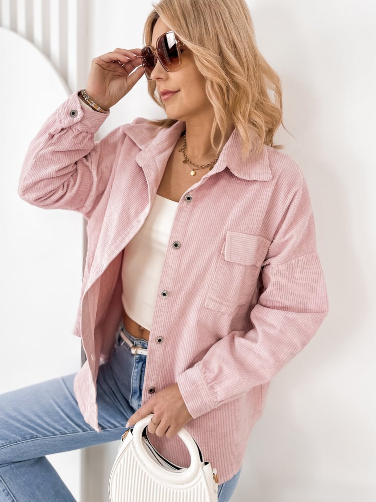 KOSZULA SZTRUKSOWA BOHEME PUDROWY RÓŻ