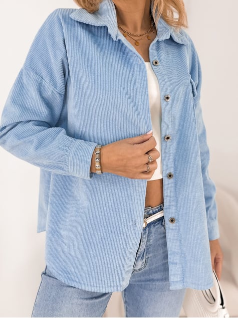 KOSZULA SZTRUKSOWA BOHEME NIEBIESKA