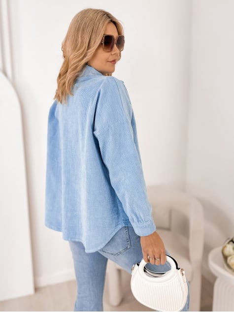 KOSZULA SZTRUKSOWA BOHEME NIEBIESKA