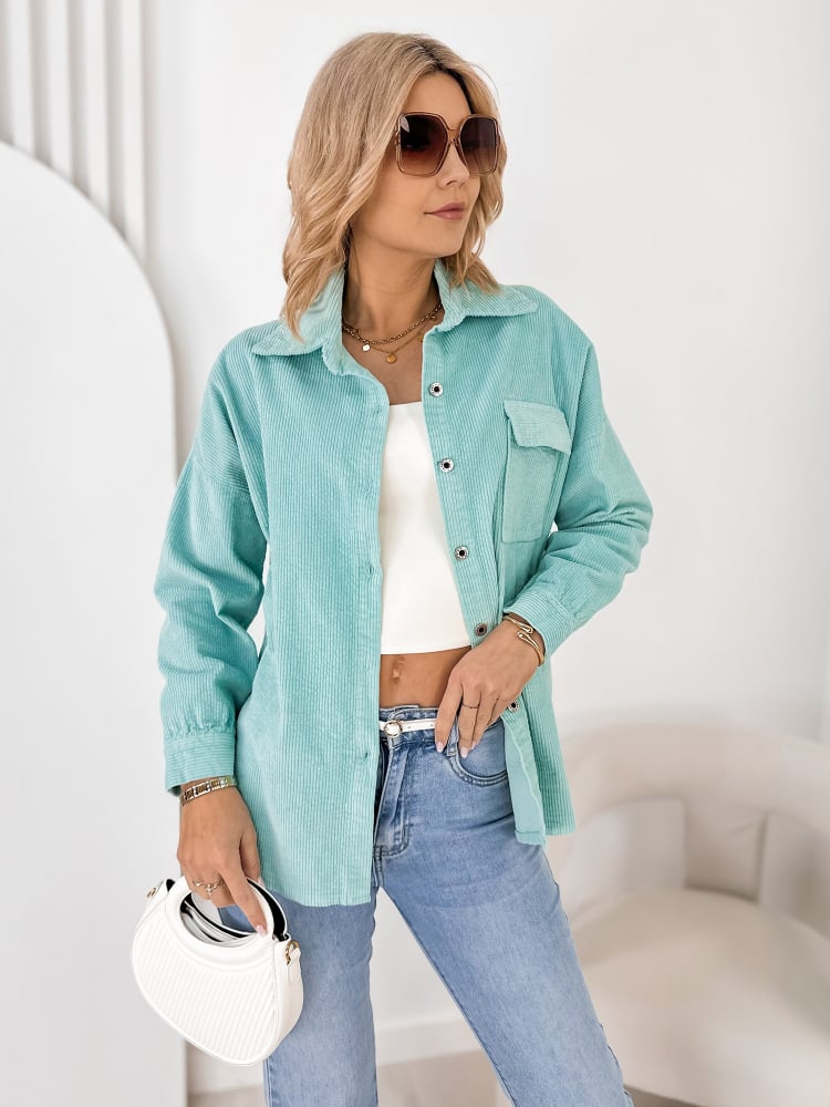 KOSZULA SZTRUKSOWA BOHEME MIĘTOWA