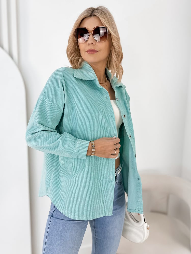 KOSZULA SZTRUKSOWA BOHEME MIĘTOWA