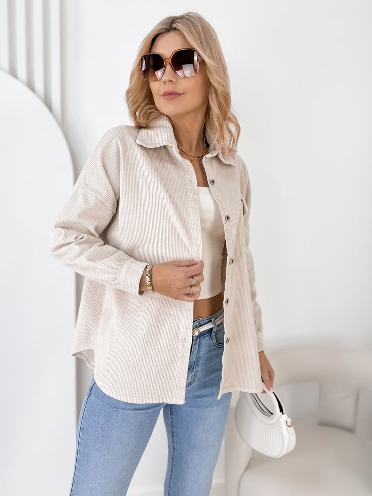 KOSZULA SZTRUKSOWA BOHEME BEŻOWA