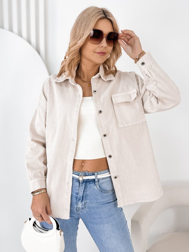 KOSZULA SZTRUKSOWA BOHEME BEŻOWA