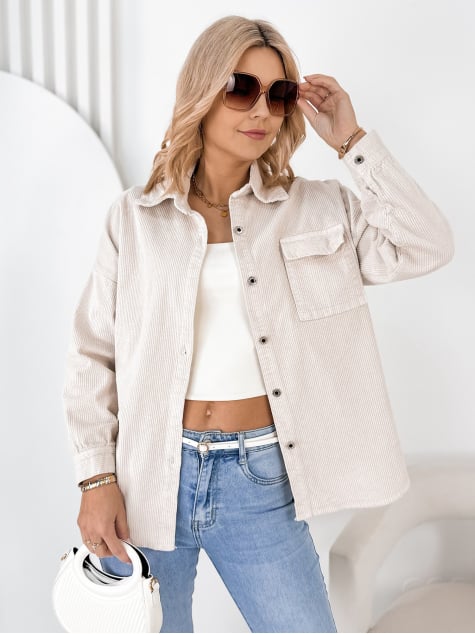 KOSZULA SZTRUKSOWA BOHEME BEŻOWA