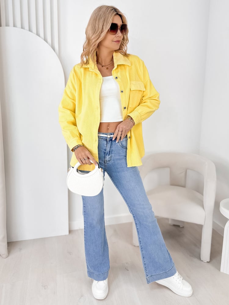 KOSZULA SZTRUKSOWA BOHEME ŻÓŁTA