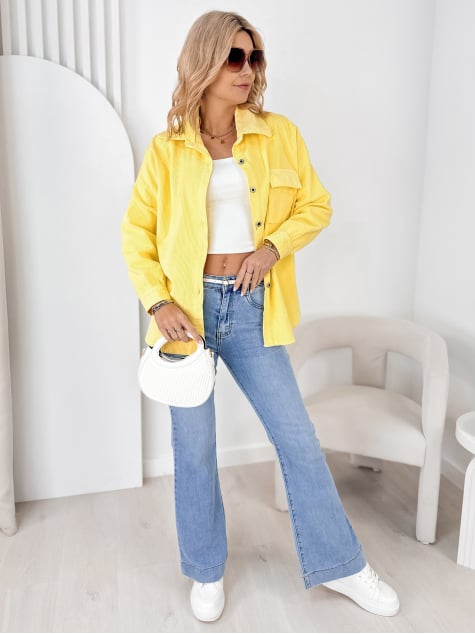 KOSZULA SZTRUKSOWA BOHEME ŻÓŁTA