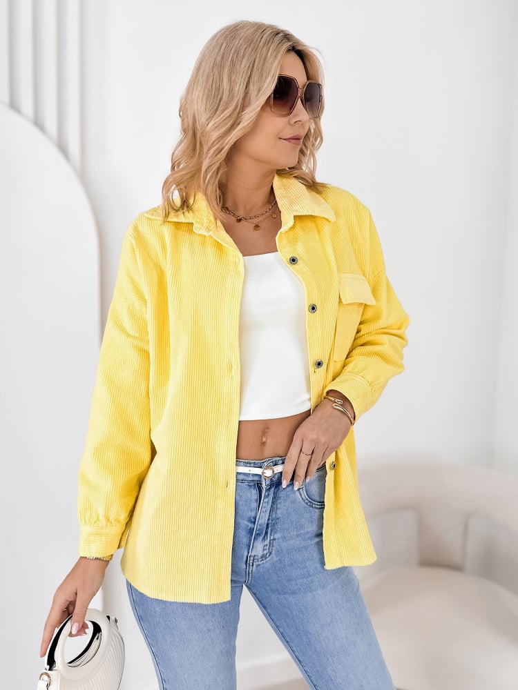 KOSZULA SZTRUKSOWA BOHEME ŻÓŁTA