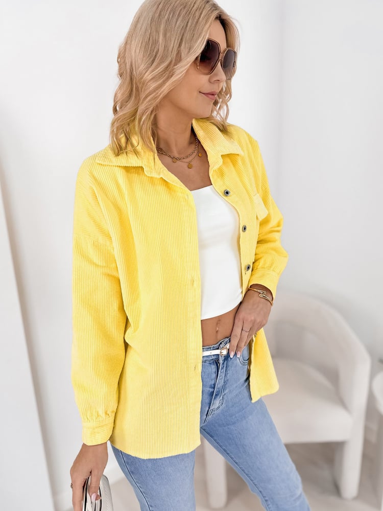 KOSZULA SZTRUKSOWA BOHEME ŻÓŁTA