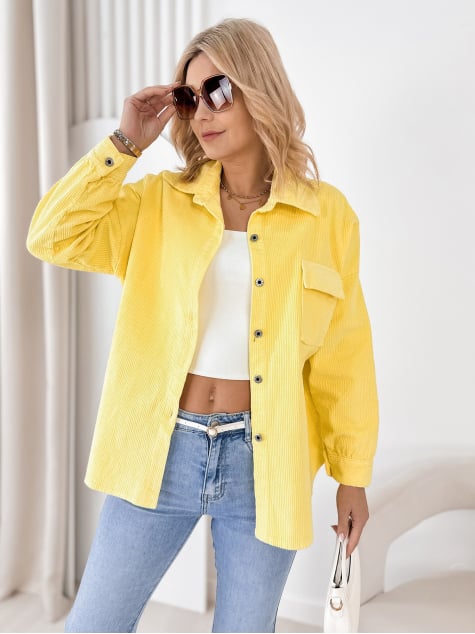 KOSZULA SZTRUKSOWA BOHEME ŻÓŁTA